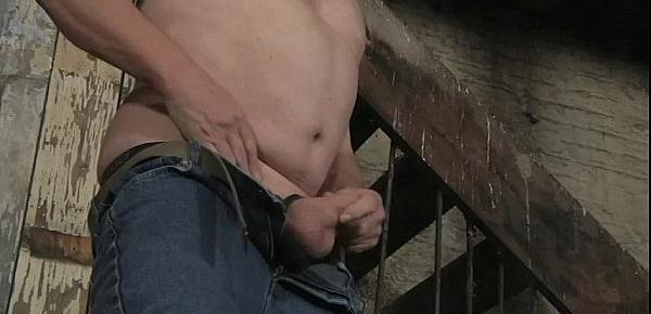 Stocky Daddy Jerking His cock
